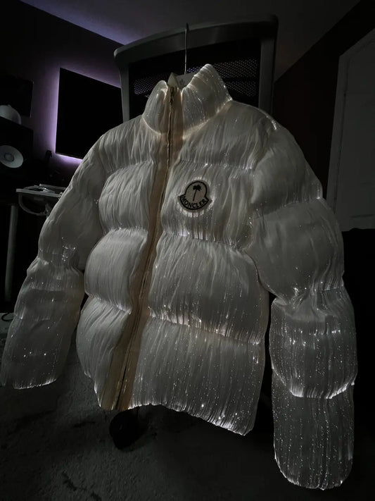 MONCLER MAYA 70 By Palm Angels - Giacca bianco brillante