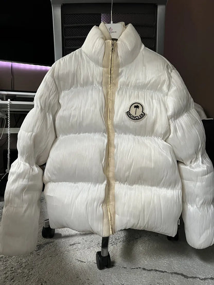 MONCLER MAYA 70 By Palm Angels - Giacca bianco brillante