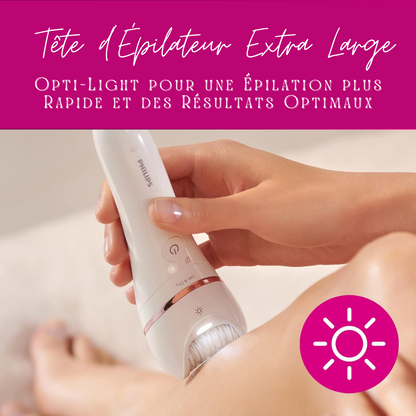 Philips Epilatore 5-in-1 per Donne Rasoio Rifinitore Pedicure & Esfoliante Corpo con 9 Accessori