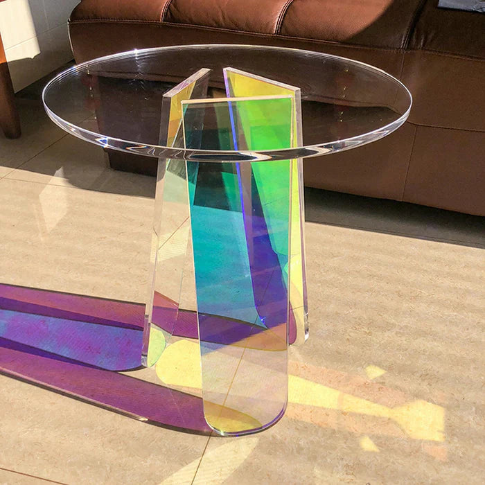 Tavolino in Plexiglass Iridescente