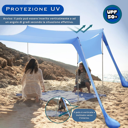 Tenda da Spiaggia Portatile con Protezione UV