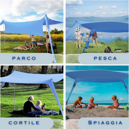 Tenda da Spiaggia Portatile con Protezione UV