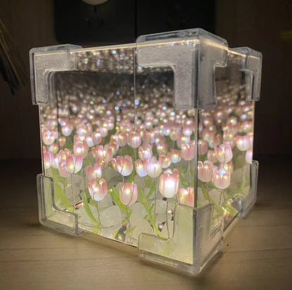 Blossom Box - Specchio con Tulipano Illuminato