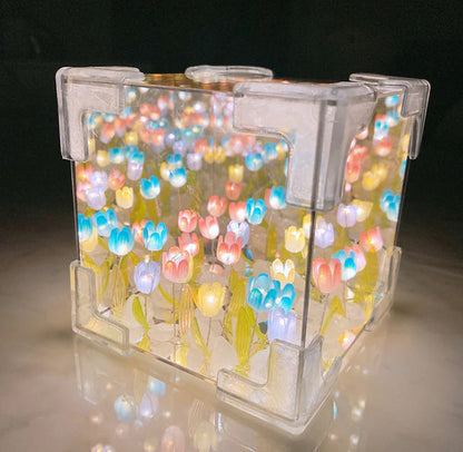 Blossom Box - Specchio con Tulipano Illuminato